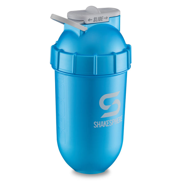 ShakeSphere Tumbler Original Metallic Cyan/White Logo