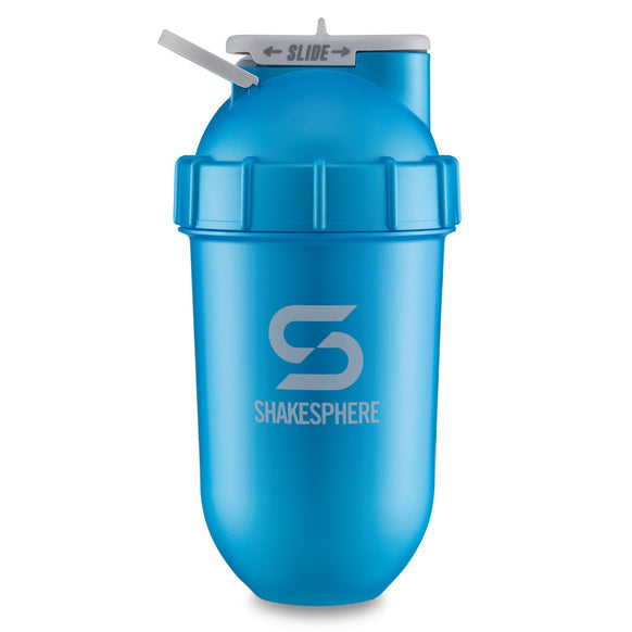 ShakeSphere Tumbler Original Metallic Cyan/White Logo