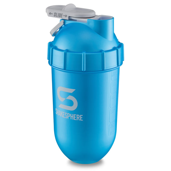 ShakeSphere Tumbler Original Metallic Cyan/White Logo