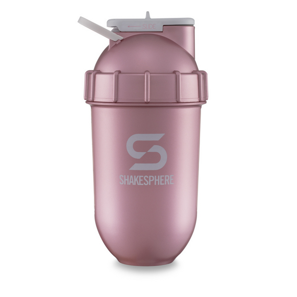 ShakeSphere Tumbler View Rose Gold/White Logo/Clear Window