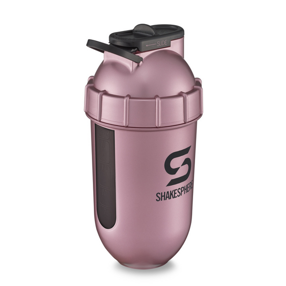 ShakeSphere Tumbler View Rose Gold/Black Logo/Black Window