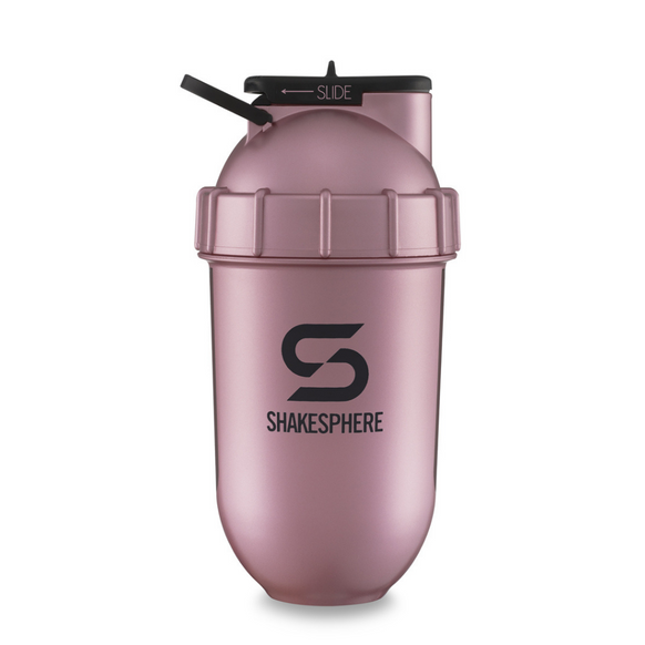 ShakeSphere Tumbler View Rose Gold/Black Logo/Black Window