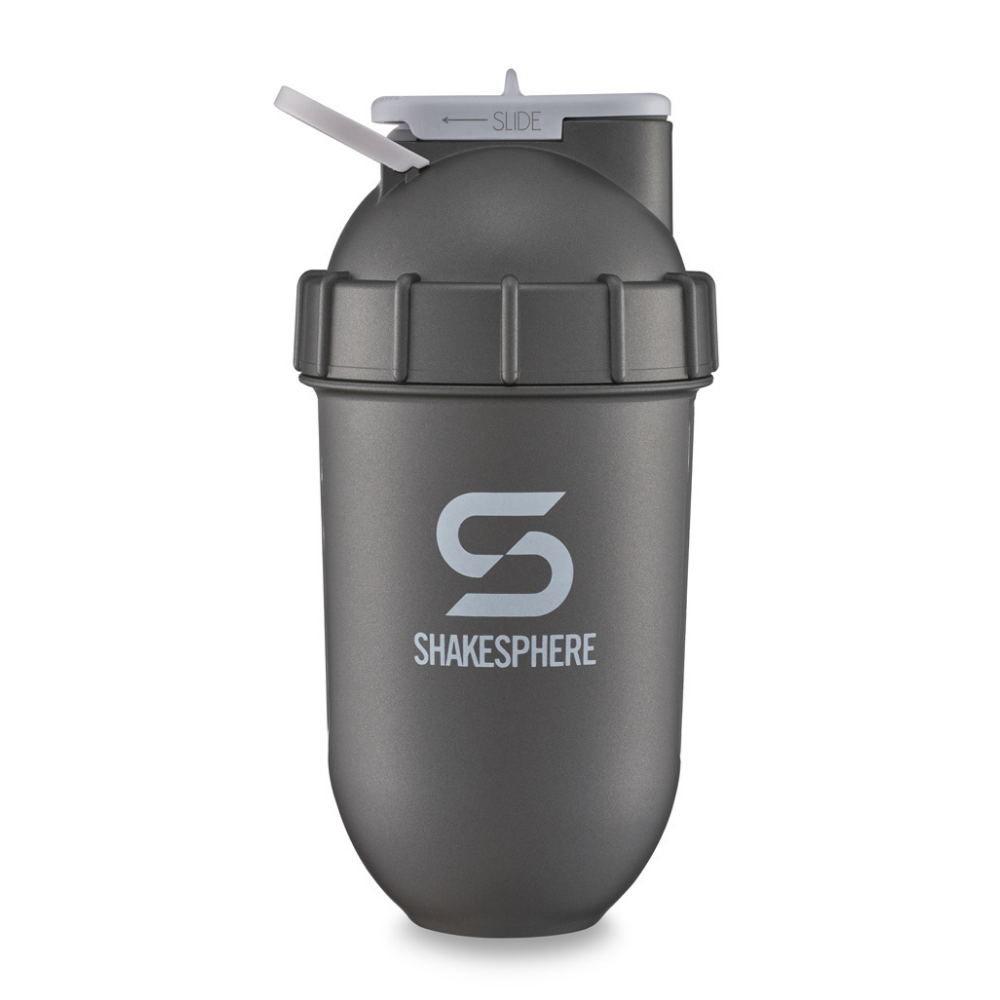 ShakeSphere Tumbler View Gun Metal/White Logo/Clear Window